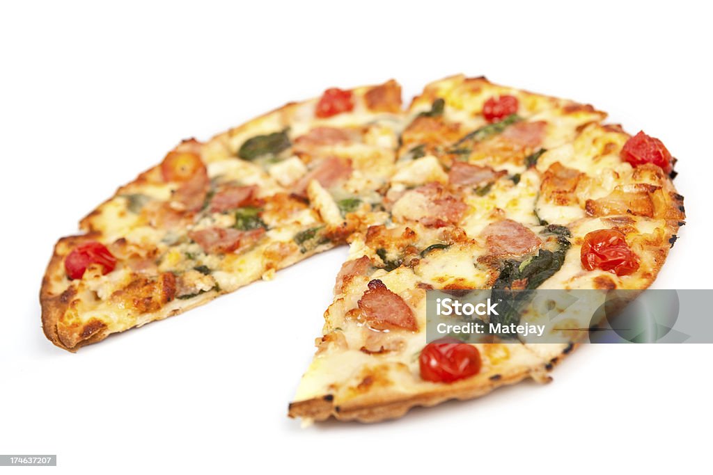Isolado Gourmet pizza - Foto de stock de Alimentação Não-saudável royalty-free