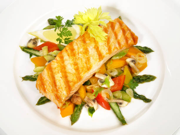 istock Grilled Salmon with green Asparagus 1746375099