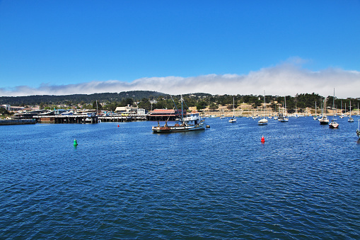 Monterey, United States - 13 Jul 2017: The marina in Monterey city, West coast, United States