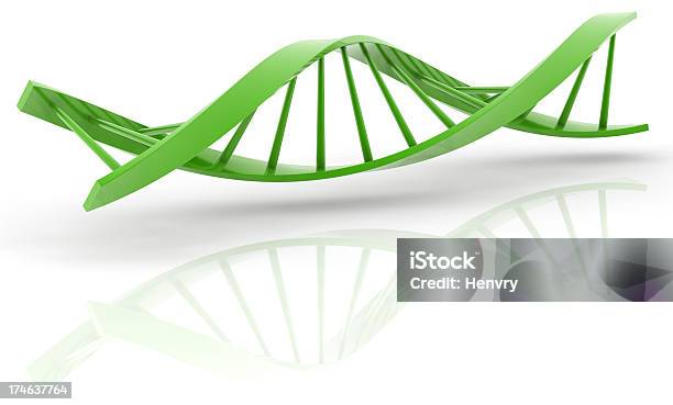 Modello Del Dna - Fotografie stock e altre immagini di Acciaio - Acciaio, Astratto, Colore verde