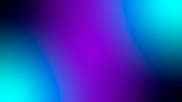 魅惑的な明るいロビンエッグブルーとソウルパープルのグラデーション背景。抽象的な背景にカラフルなグラデーション背景。グラデーションぼかしたカラフルな背景、製品アートデザイン� - art creativity art product blue ストックフォトと画像