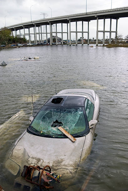 Aftermath of Hurricane Ike. stock photo