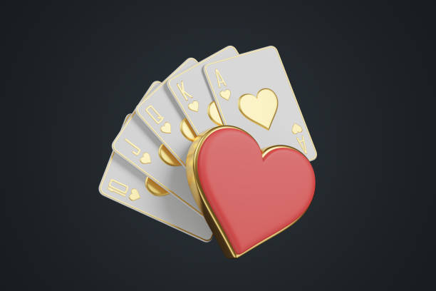 istock Playing cards with aces cards symbols on a black background 1746379147
