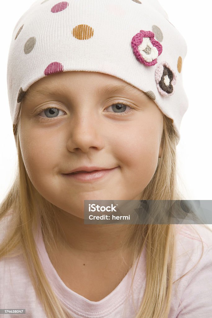5 letnia dziewczynka w zimowe korkiem - Zbiór zdjęć royalty-free (4 - 5 lat)