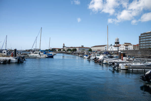 istock Punta Delgado marina in the Azores 1746381648