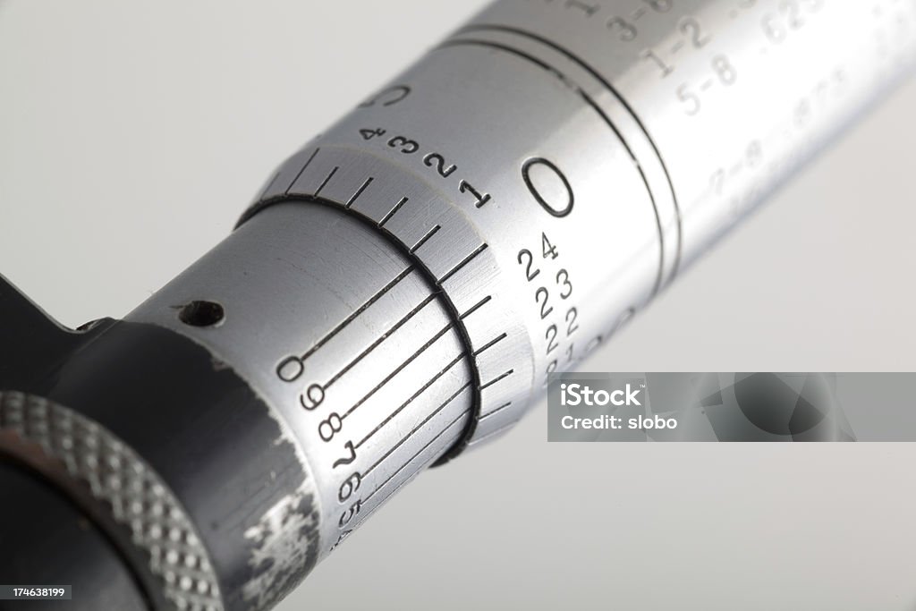Micrometer Detail Caliper Micrometer (caliper) detail. Accuracy Stock Photo