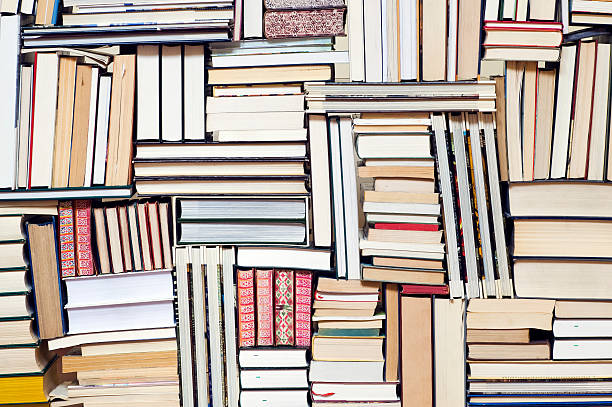 Large group of books stock photo
