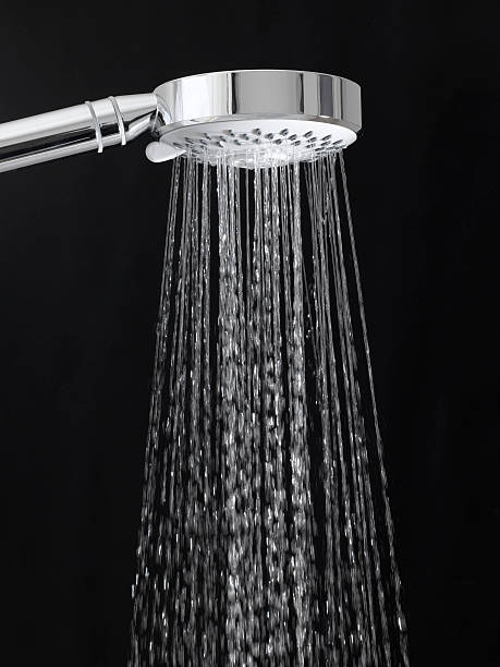 샤워기 헤드 - shower head falling water bathroom water 뉴스 사진 이미지