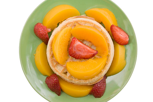 istock healthy breakfast plate - waffles with fruit 174639121