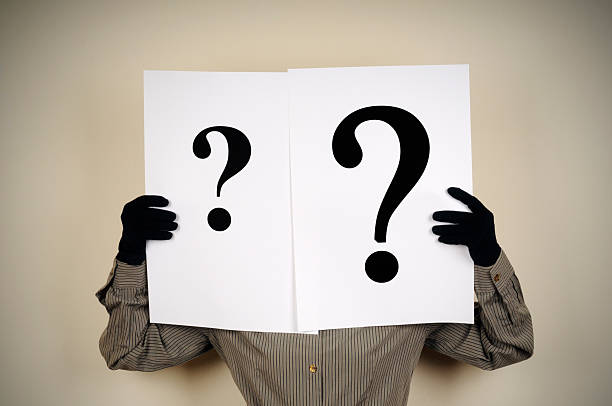 istock Woman Holding Question Mark Paper In Front Of Face 174640669