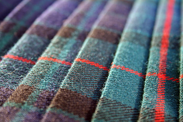 Scottish Kilt Tartan stock photo