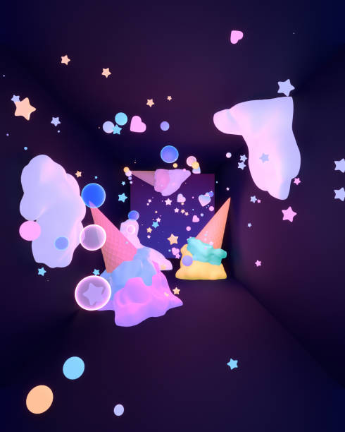 istock cartoon room with upside down ice cream cones 1746414506