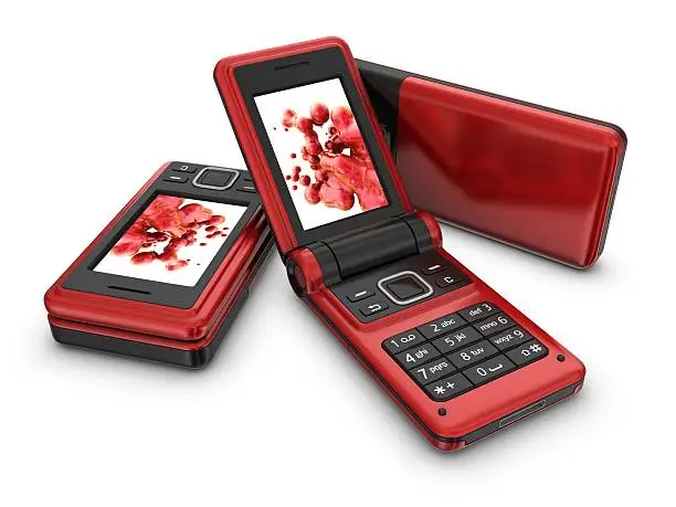 Photo of three black-red mobile phones