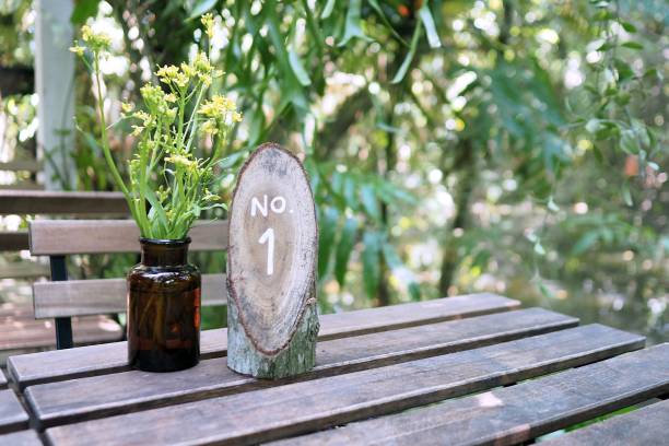 istock Number one wooden tag 1746417935