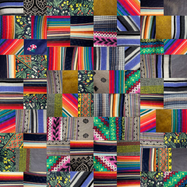 Patchwork Quilt -XXXl stock photo