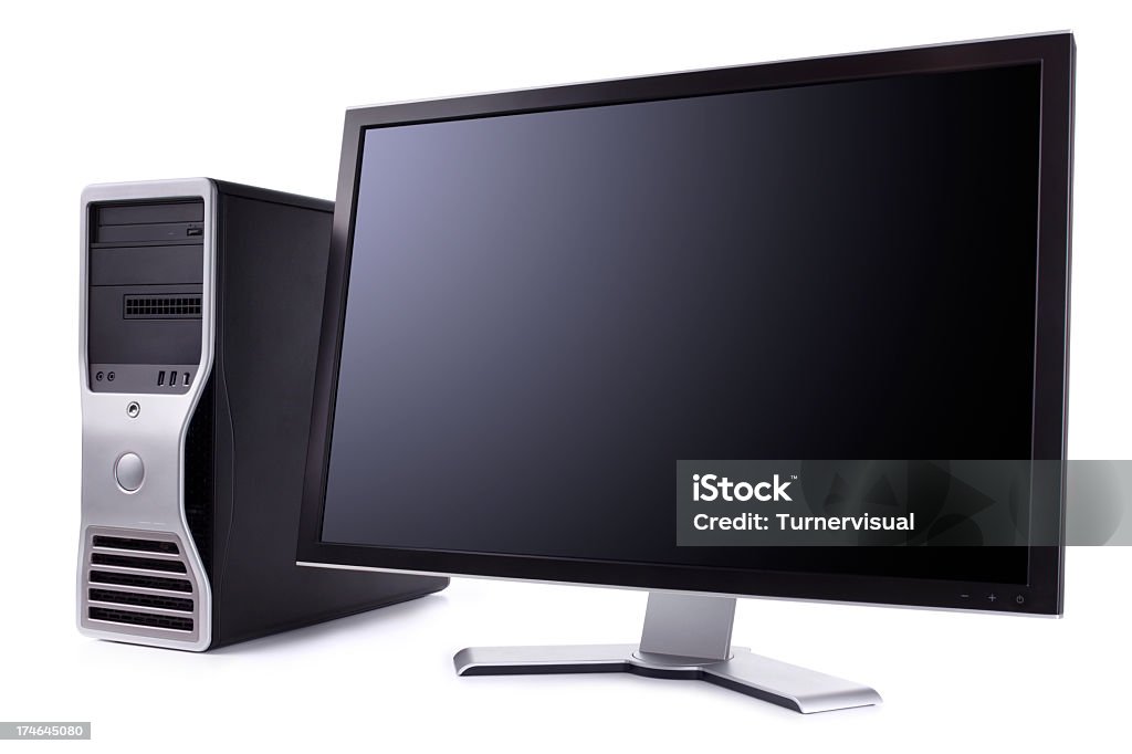 Normal Looking Computer Modern Desktop Computer Stock Photo - Download Image Now - Computer ...