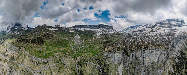 This is an areal view of a marmor mine in Carrara, Tuskany/Italy.