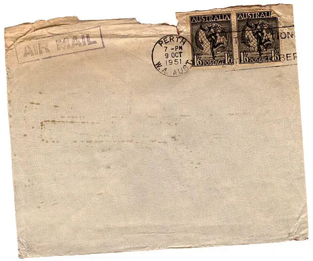 Photo of Australian air mail envelope