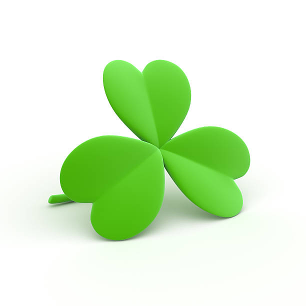 istock 3 lead clover shamrock all green with white background 174645532