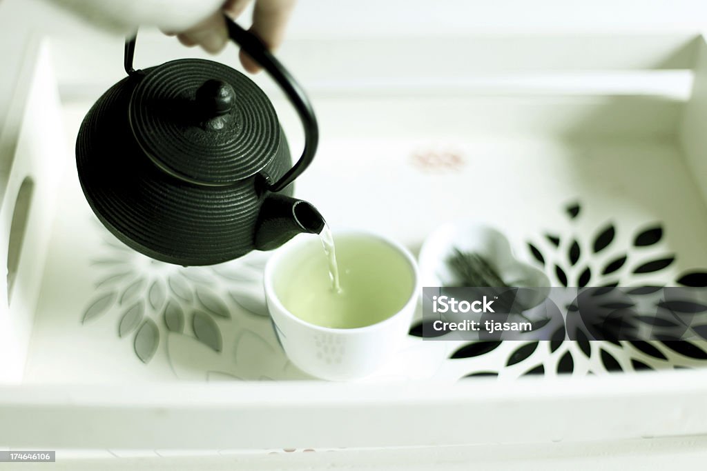 Mañana, té - Foto de stock de Tetera japonesa libre de derechos