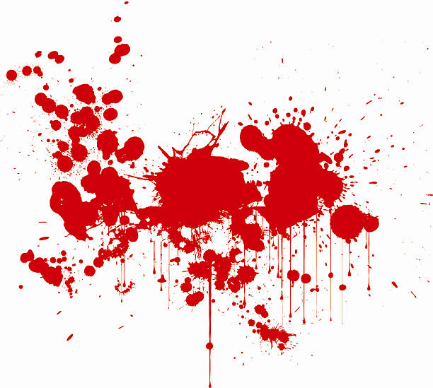 кровь пятна - spray blood splattered paint стоковые фото и изображения