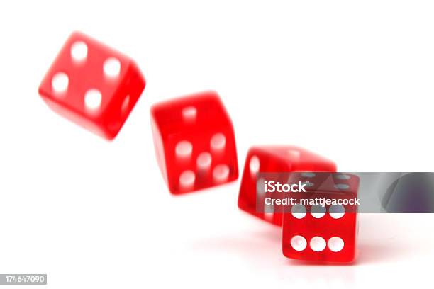 Red Dice Stock Photo - Download Image Now - Blurred Motion, Chance, Concepts