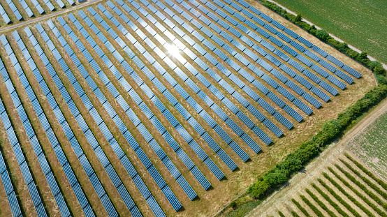 Solar park - aerial view