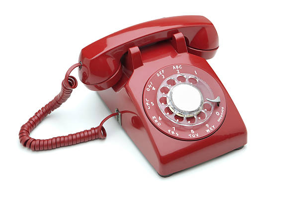 istock Red Vintage Rotary Phone 174647334
