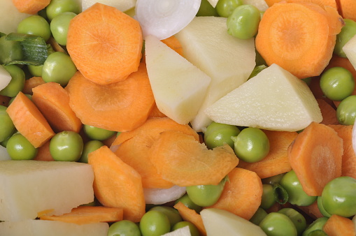 mixed vegetables in a pot