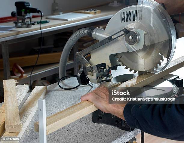 Man Using Saw Person Using A Circular Saw Stock Photo - Download Image Now ...