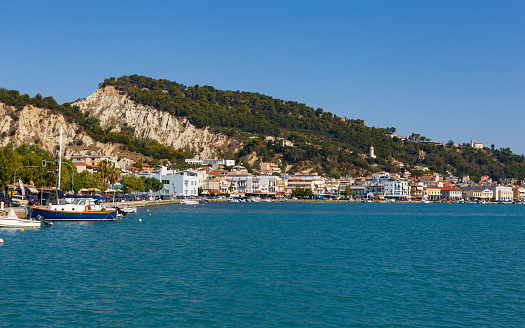 panoramic view of Zante town, Zakynthos Greece, August 2023.