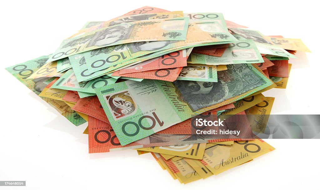 Pila di banconote - Foto stock royalty-free di Catasta