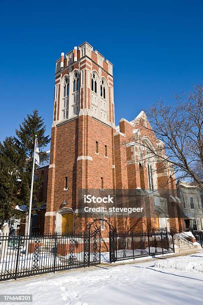 Serbian Orthodox Church In Chicago Stock Photo - Download Image Now - Architecture, Bell Tower - Tower, Brick