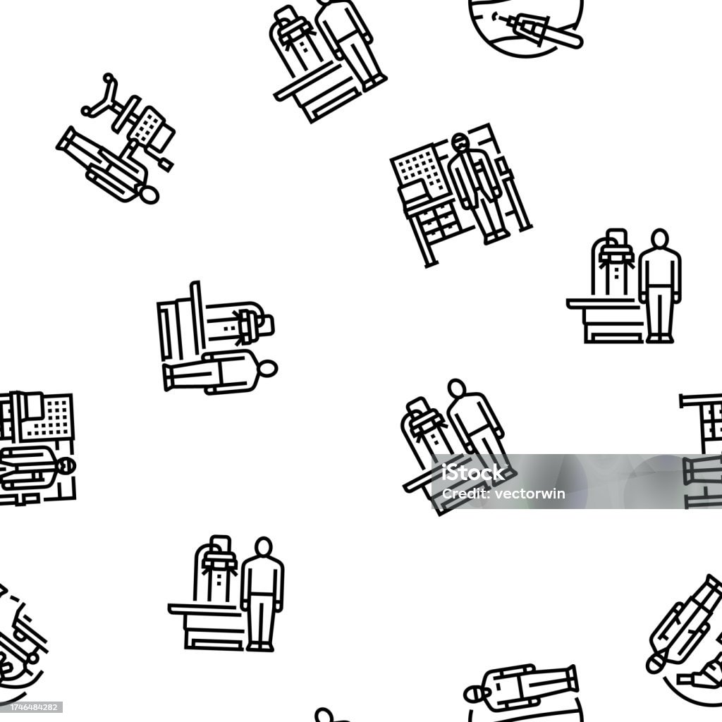 Med Tech Pattern Medical Technician Seamless Pattern Vector Stock Illustration ...