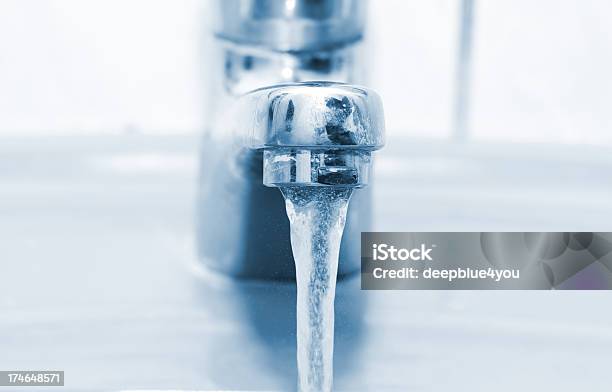 Running Faucet Stock Photo - Download Image Now - Faucet, Running, Water