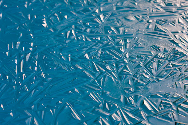 Symmetry in ice crystals stock photo