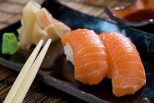 istock Salmon nigiri sushi 174649052