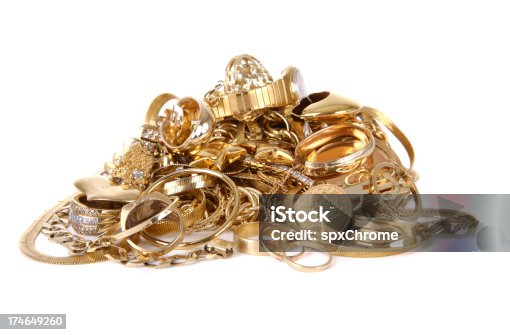 istock Pile of Gold Jewelry 174649260
