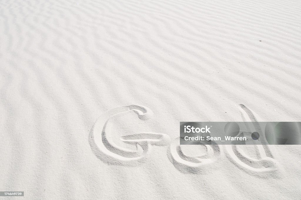 Deus na areia - Foto de stock de Deus royalty-free