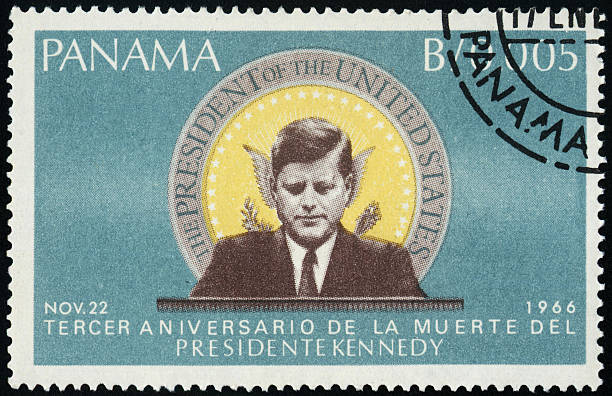 John F Kennedy stamp stock photo