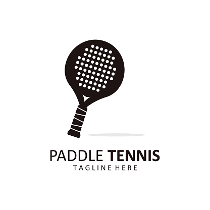Padel Tennis Illustration with Vector Concept. Tennis Sport Logo Icon.