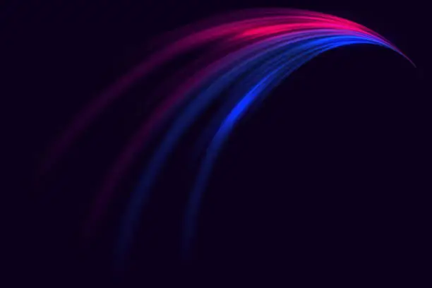 Vector illustration of Abstract background of glowing lines. Neon lines. Laser beams.