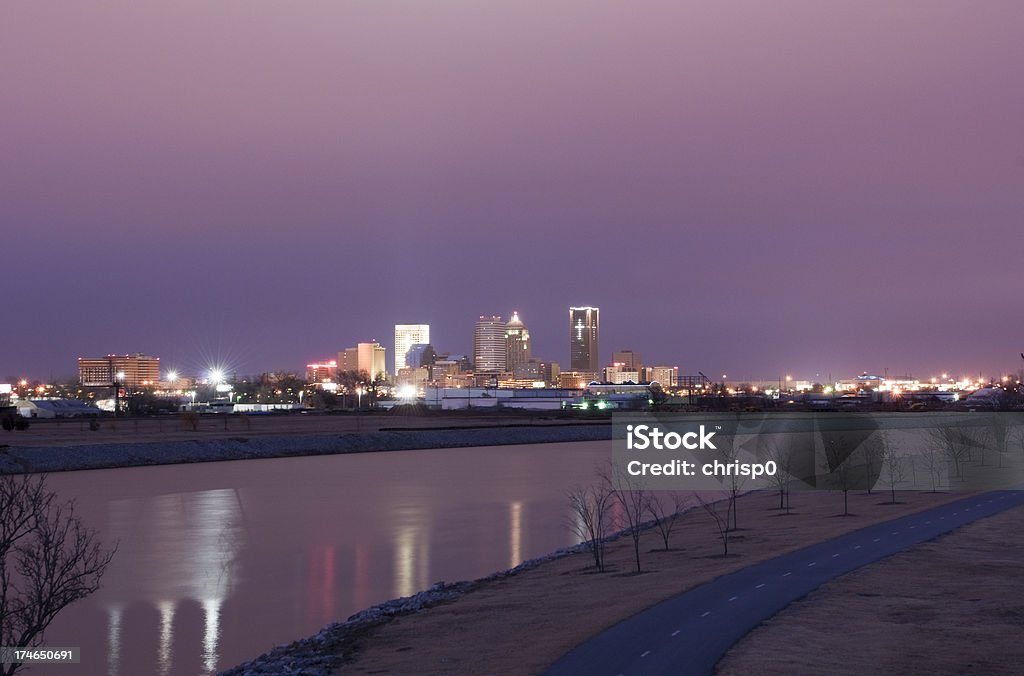 Oklahoma City Skyline al tramonto - Foto stock royalty-free di Oklahoma City