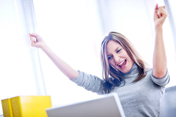 istock Happy Businesswoman 174651465