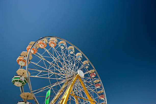 Carnival rides at the amusement park
