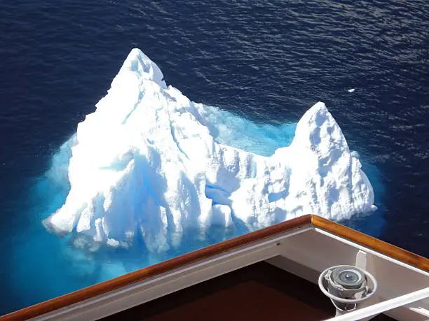 Photo of ice rock seen from a cruiseship
