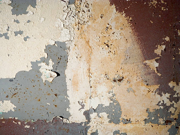 istock Old Rusty & Painted Grunge Metal Wall Horizontal 174652028