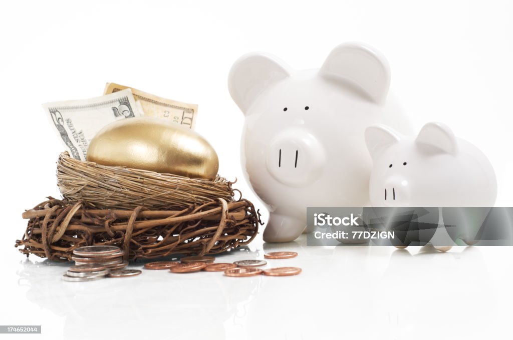 Familie savings bank - Lizenzfrei Nest egg - englische Redewendung Stock-Foto