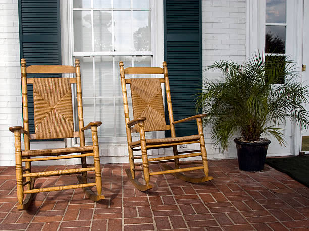 Quiet afternoon on a Plantation Porch stock photo