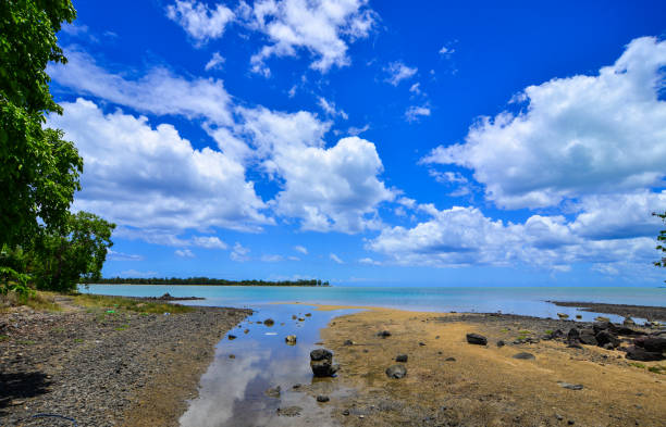 Seascape in Le Morne, Mauritius. Mauritius is a small, multi-cultural island in the Indian Ocean.